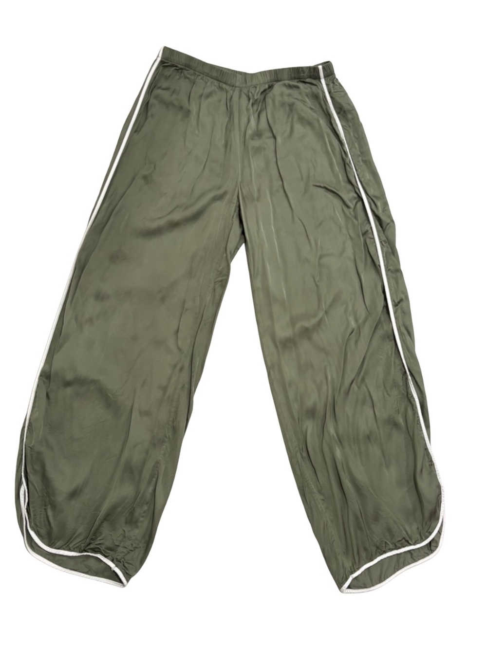 Aerie Off Duty Wide Leg Pajama Pants Green Size M